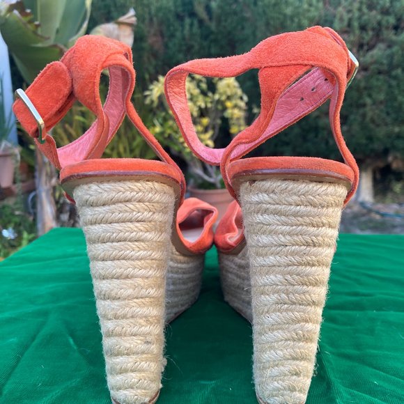 Dolce Vita Orange Suede Style Espedrilles Sandal Style Shoes women's size 10 - Picture 7 of 7